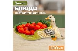 Блюдо сервировочное 200 мл 20,5*14*10 см "Уточка", керамика