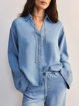 Джинсовая рубашка из тенселя ZR2605092357-101 / Zarina