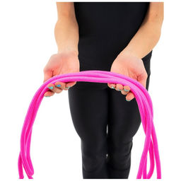 Скакалка гимнастическая Grace Dance, 3 м, цвет неоновый розовый  фото 8