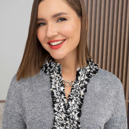 Костюм с юбкой
 С безупречным вкусом (2 в 1, грей) - Charutti фото 4