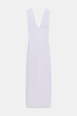 VESTIDO MIDI CORDONES / Lila - Zara фото 2