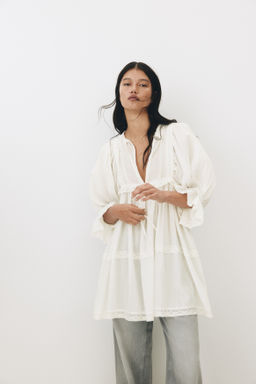 Vestido de algod?n con ribetes de encaje - H&m фото 7