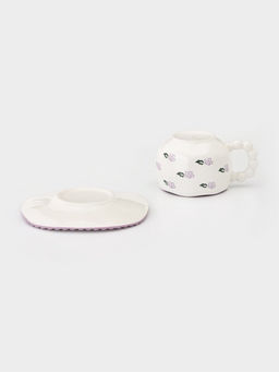 Чайная пара "Фиолетовая роза" блюдце 16х1,5 см, чашка  13х10х7 см