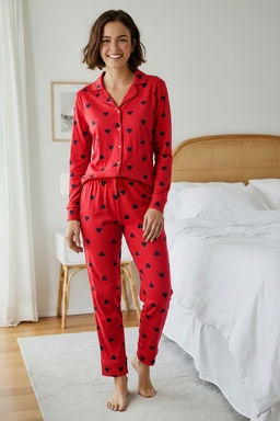 Trendyolmilla Lacivert %100 Pamuklu Kalpli Orme Pijama Tak?m? THMAW21PT0548 фото 10