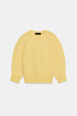 JERSEY PUNTO MANGA ABULLONADA / Amarillo - Zara фото 6