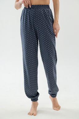 Брюки женские из кулирки на резинке антрацитовый - Амадэль фото 4