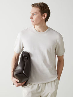 Bisiklet Yaka K?sa Kollu Erkek Triko Kazak