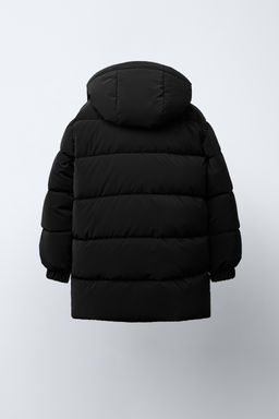 LONG PUFFER COAT WITH LABEL - Zara фото 4
