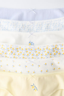 6-14 A?OS/ PACK SEIS BRAGUITAS LIMONES / Azul / Blanco - Zara фото 2