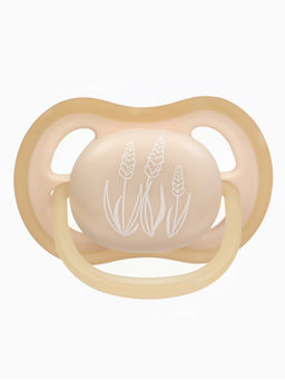 Светящаяся соска-пустышка анатомическая, силикон, от 6 мес., «Колоски», цвет бежевый