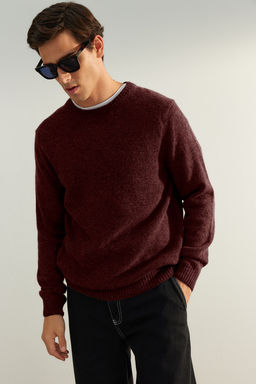 TRENDYOL MAN Limited Edition Koyu Gri Regular Fit Yunlu Bisiklet Yaka Basic Triko Kazak TMNAW24KZ00058 - Trendyolmilla фото 20