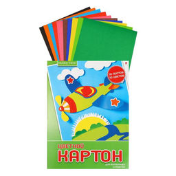 Картон цветной Hobby Time, А3, 10 листов, 10 цветов, МИКС