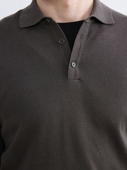 Polo Yaka Erkek Triko Kazak