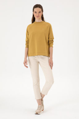 Kad_n Camel Regular Bisiklet Yaka Basic Sweatsh_rt