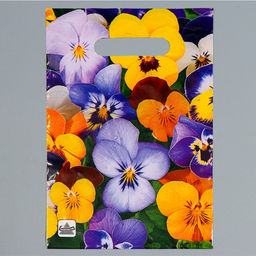 Цена за 100 шт. Пакет «Анютины глазки» new, полиэтиленовый с вырубной ручкой, 30 мкм 20×30 см