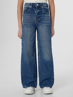 Джинсы для девочек синие wide leg - Mark formelle фото 2