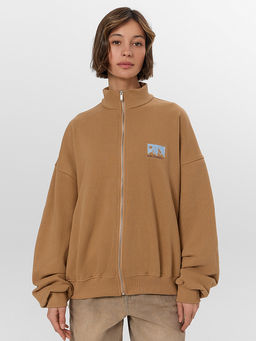 Толстовка женская бежевая на молнии