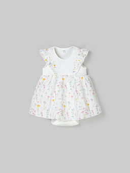 Платье-боди с крылышками Акварельные цветы 0+ - Bungly фото 2