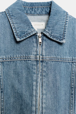 CAMISA CREMALLERA DENIM TRF / Marino