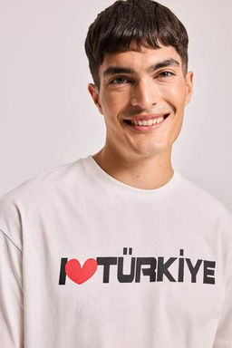 Футболка Cool Oversize с короткими рукавами и принтом - Defacto фото 10