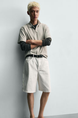 BERMUDA BAGGY FIT / Blanco