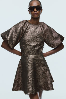 Vestido con mangas globo - H&m фото 6