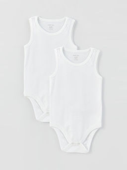 Bisiklet Yaka Basic Erkek Bebek ??t??tl? Bodysuit 2li