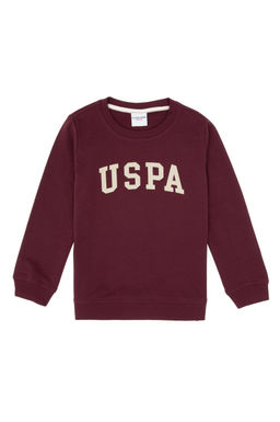 Erkek _ocuk Bordo Basic Bisiklet Yaka Sweatshirt Sepette S_rpriz _ndirim