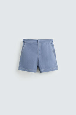 CONTRAST WASH MID-LENGTH SWIMMING TRUNKS