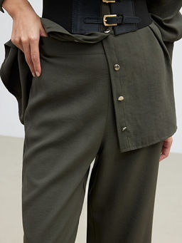 Modal Kar???ml? Geni? Pa?a Kad?n Pantolon