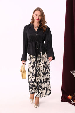 Платье NIKVA н900-3 бежевый/черный фото 4