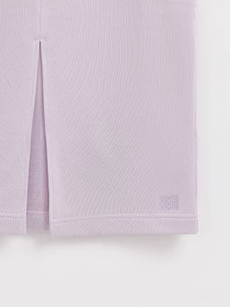 CONTE Юбка прямого кроя из футера с разрезом LU 2592 lavender - Conte elegant фото 5