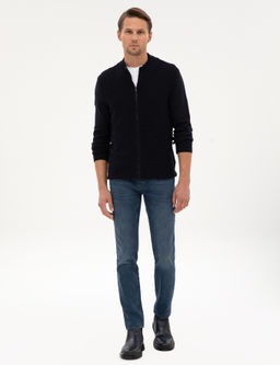 Lacivert Slim Fit Fermuarl_ Triko H_rka - Pierre cardin фото 4