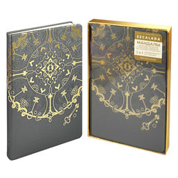 Ежедневник недатированный ESCALADA, #АРТ-ТЕРАПИЯ, А5, 124 л., арт. 67225/ 15 СОФТ-ТАЧ СЕРЫЙ (кожзам