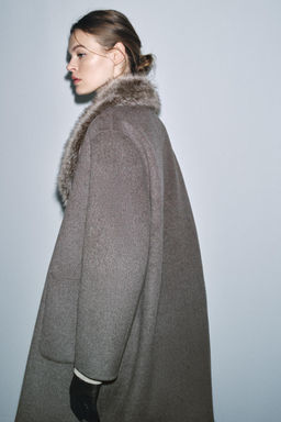 ZW COLLECTION LIMITED EDITION WOOL BLEND COAT - Zara фото 5