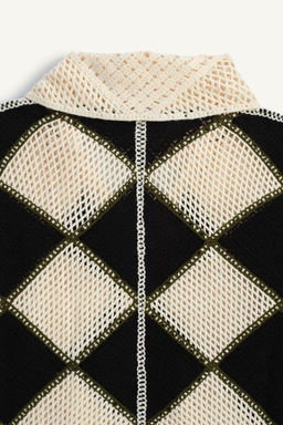 LIMITED EDITION DIAMOND KNIT SHIRT - Zara фото 9