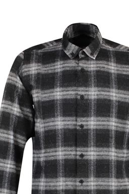 TRENDYOL MAN Gri Slim Fit Dugmeli Yaka Apoletli K?sl?k Oduncu Kareli Gomlek TMNAW22GO0357 - Trendyolmilla фото 12