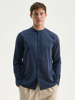 Regular Fit Hakim Yaka Uzun Kollu Erkek G?mlek