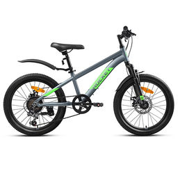 Велосипед 20" Rocket Crux 4.0 , цвет серый, размер 11"