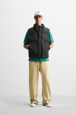 RUBBERISED PUFFER GILET