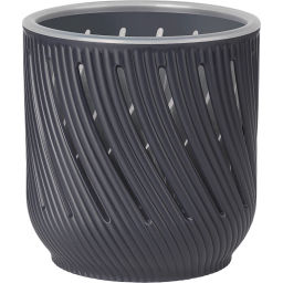Кашпо для цветов пластиковое 2л d-14,5см "Fleurs" Антрацит