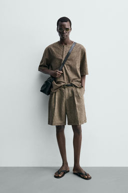 BERMUDA RELAXED FIT PLIEGUES / Khaki