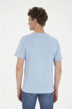 U. S. Polo Assn / Мужская голубая базовая футболка - U.s. polo assn фото 5