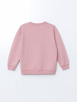 Bisiklet Yaka Bask?l? K?z ?ocuk Sweatshirt - Waikiki фото 2