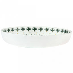 "Мадрид" Тарелка глубокая фарфоровая д207мм h44мм, 900мл, тонкостенный, деколь с золотом, в коробке (Китай)