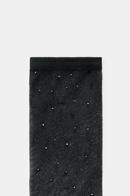 RHINESTONE KNEE-HIGH SOCKS - Zara фото 3