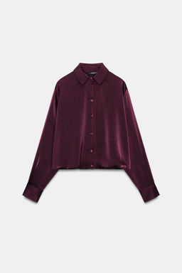 SATIN BALLOON SHIRT - Zara фото 7