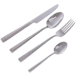 Набор столовых приборов "SANLI" 16шт (4ножа, 4вилки, 4ст.ложки, 4ч.ложки), цвет серебро, узор