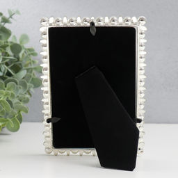 Фоторамка металл 10х15 см "Монархия" белый 12,3х17,3 см