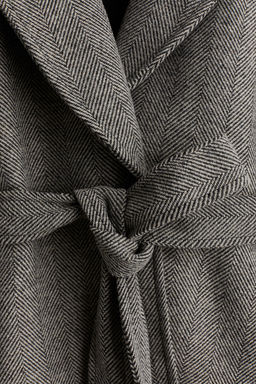 Abrigo de fieltro con cinturon - H&m фото 7